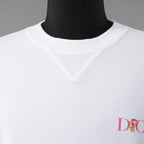 Christian Dior クリスチャンディオール / 美品 22AW DIOR JARDIN 薔薇刺繍 半袖Tシャツ / フラワーロゴ / 243J685A0677 / size S (WHITE)