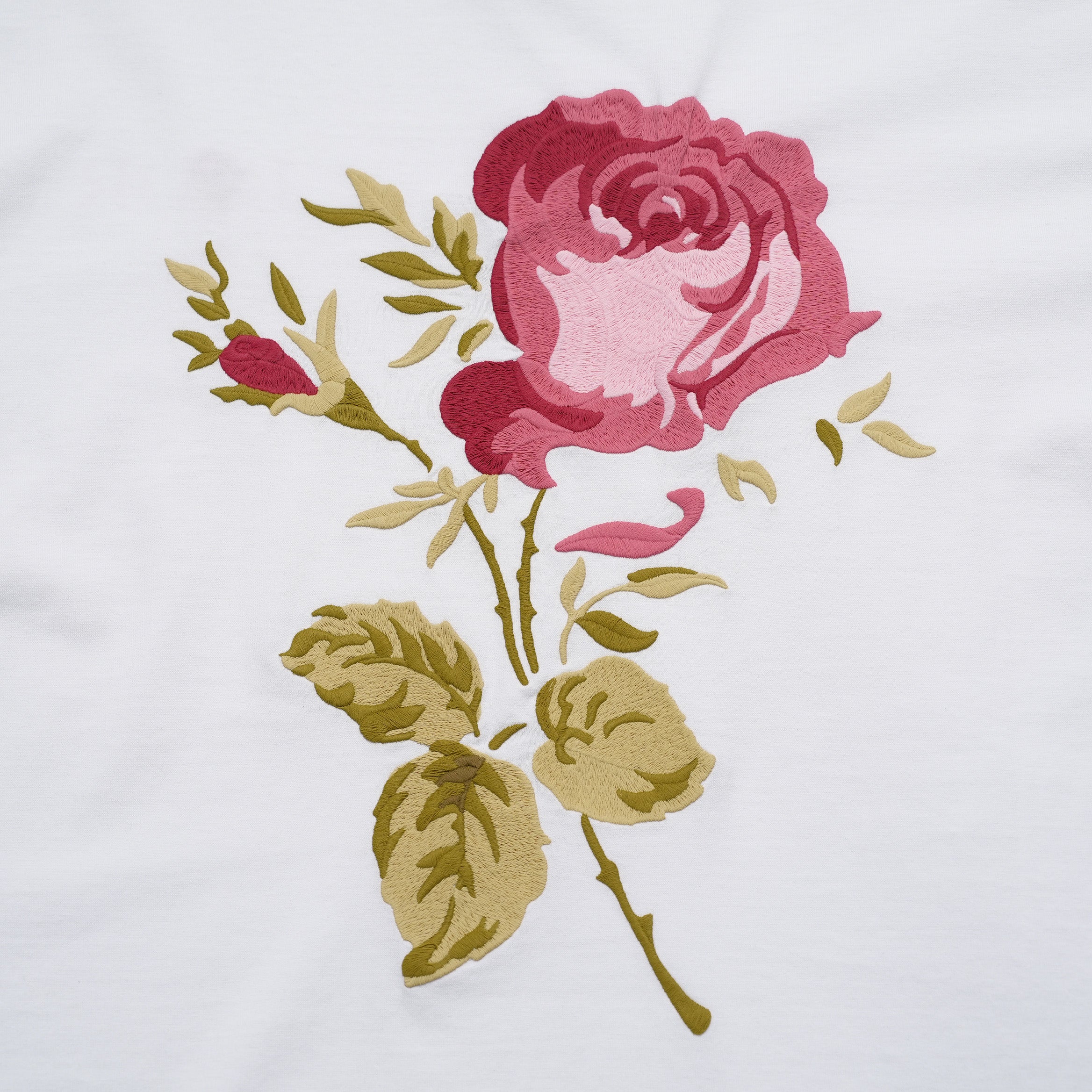 Christian Dior クリスチャンディオール / 美品 22AW DIOR JARDIN 薔薇刺繍 半袖Tシャツ / フラワーロゴ / 243J685A0677 / size S (WHITE)