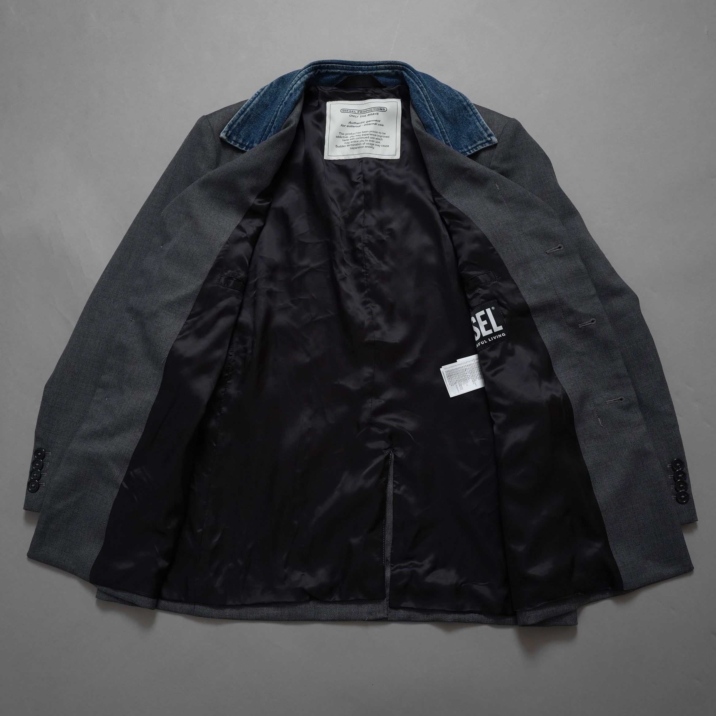 DIESEL ディーゼル / 美品 23SS J-ABBAS ジャケット / A08494 / size 44 (GRAY) 352064-in-ue