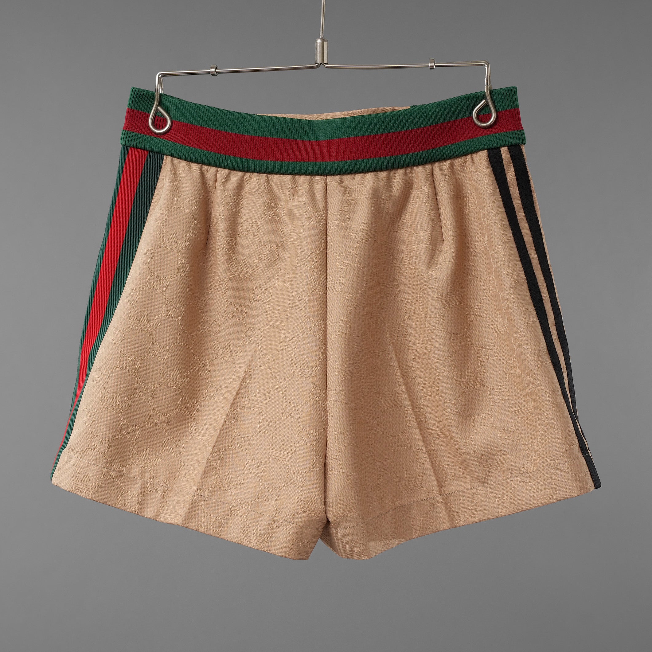 GUCCI × adidas グッチ×アディダス コラボ / 美品 22SS GGジャカード トレフォイル ショートパンツ ボトムス / size 40 (BEIGE) レディース