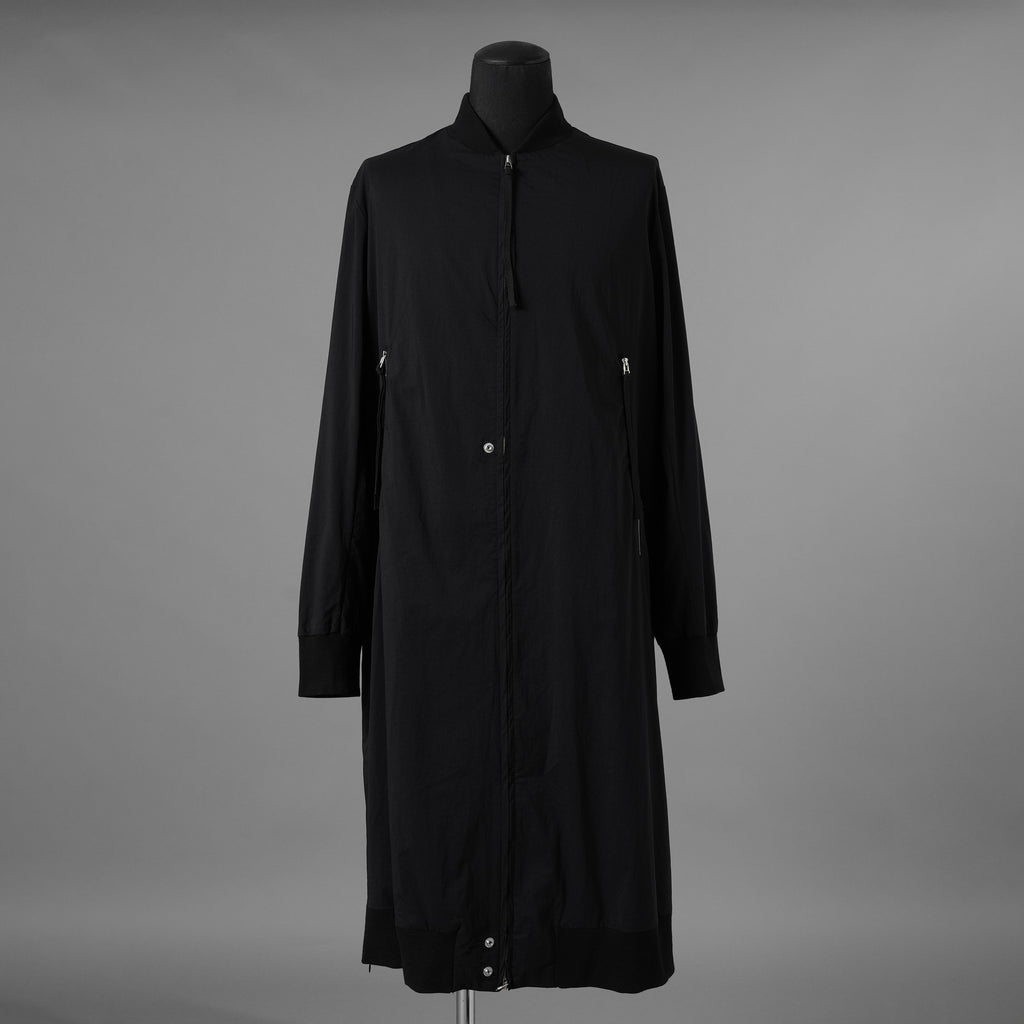 bajra バジュラ / 美品  24AW フロストナイロンストレッチ ロングブルゾン アウター / 157UJ02 / size 2 (BLACK) 352074-in-ue