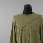 Rick Owens DRKSHDW ダークシャドウ / 美品 23AW JUMBO PENTA SEAMS LS T / 長袖 Tシャツ / DU02D2216-RNET1 / size S (SAGE)