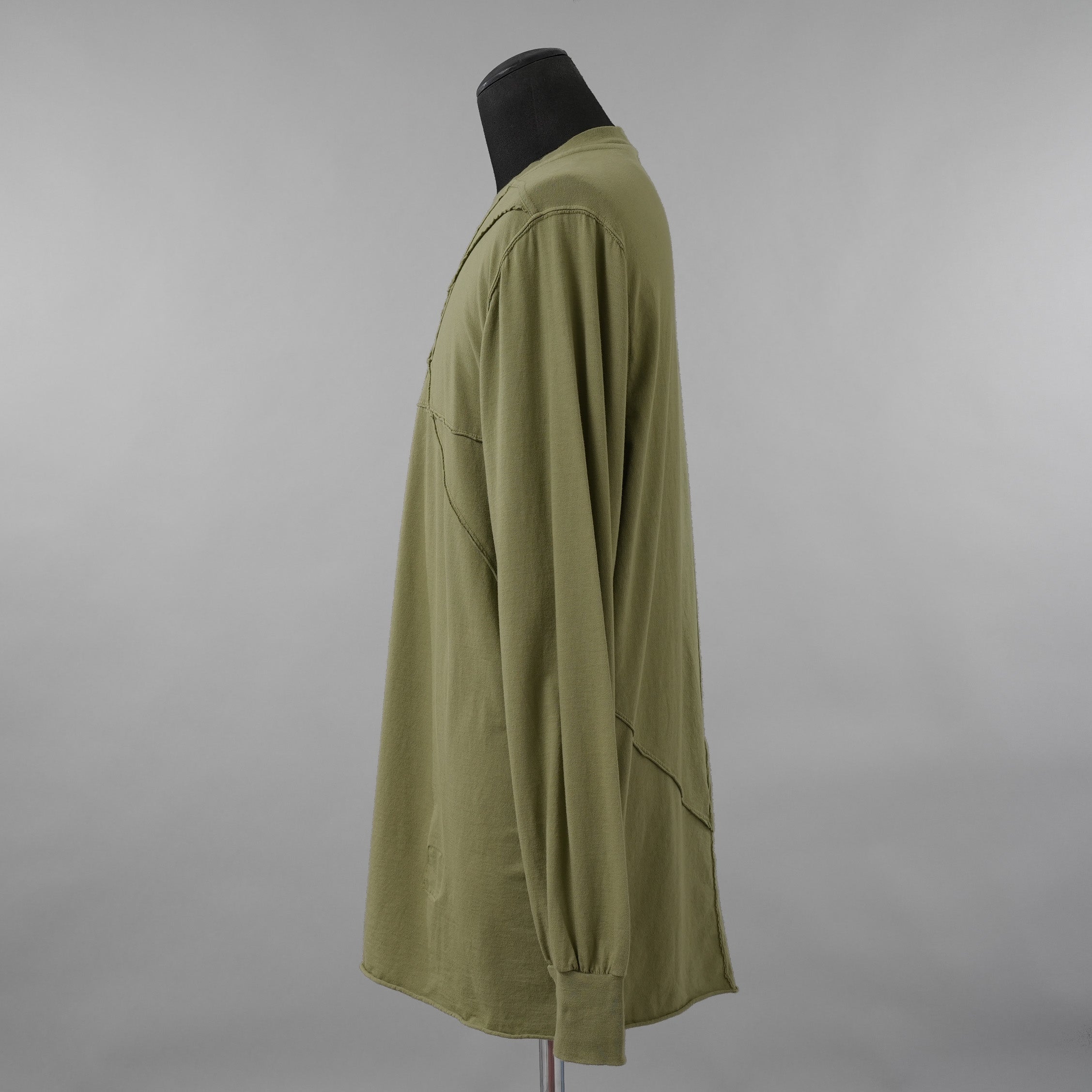 Rick Owens DRKSHDW ダークシャドウ / 美品 23AW JUMBO PENTA SEAMS LS T / 長袖 Tシャツ / DU02D2216-RNET1 / size S (SAGE)