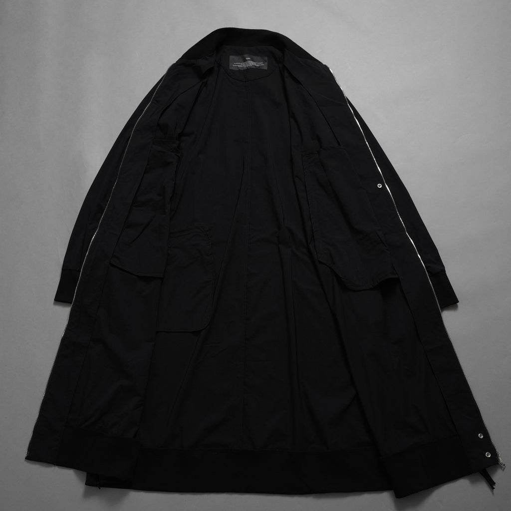 bajra バジュラ / 美品  24AW フロストナイロンストレッチ ロングブルゾン アウター / 157UJ02 / size 2 (BLACK) 352074-in-ue