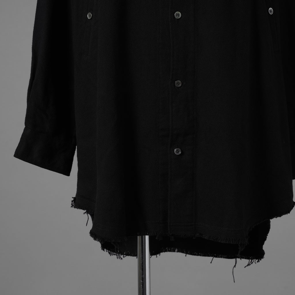 UNDERCOVER アンダーカバー / 美品 22AW BRUSHED LONG SHIRT長袖シャツ / UC2B4406-2 / size 3 (BLACK) 352073-in-ue