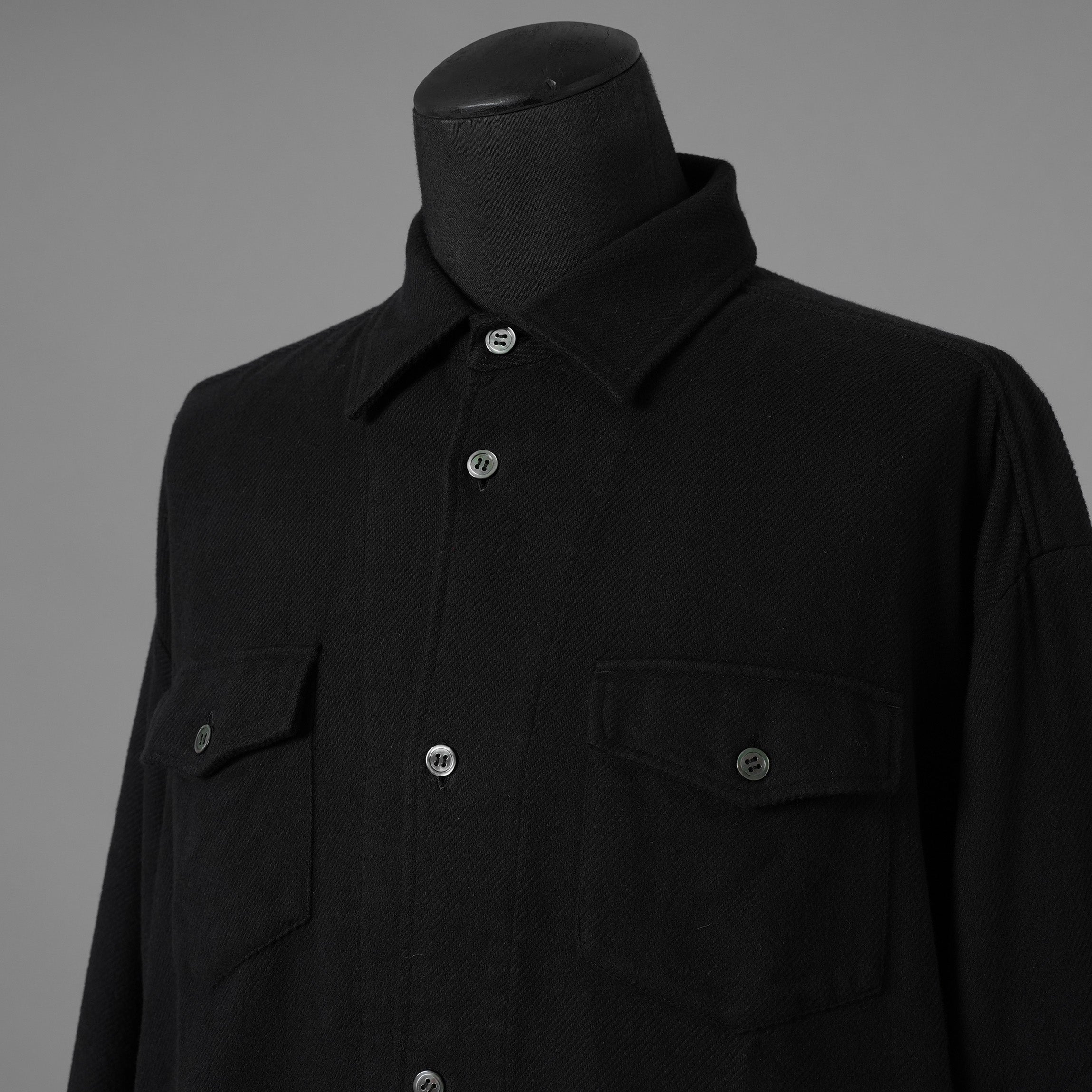 UNDERCOVER アンダーカバー / 美品 22AW BRUSHED LONG SHIRT長袖シャツ / UC2B4406-2 / size 3 (BLACK) 352073-in-ue