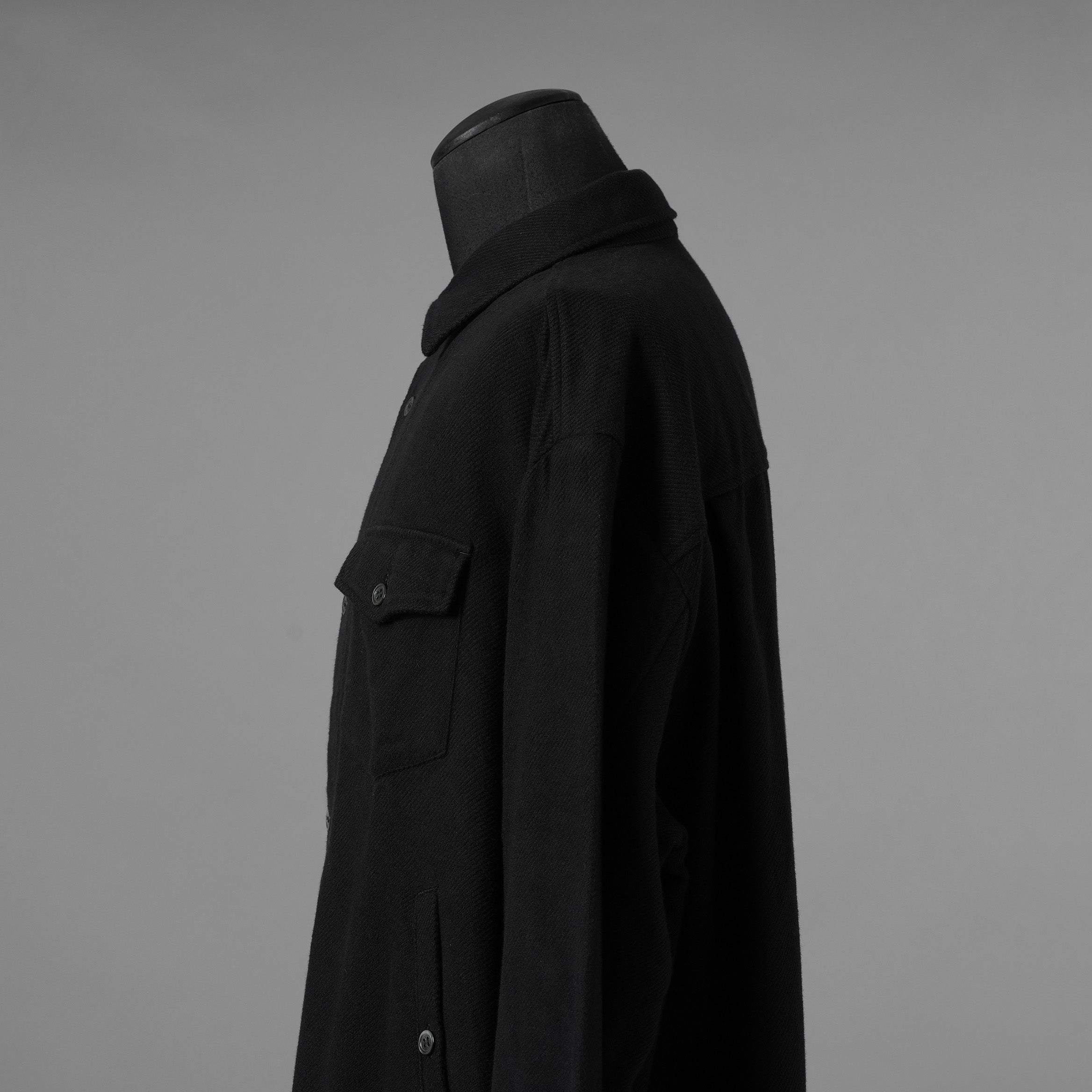 UNDERCOVER アンダーカバー / 美品 22AW BRUSHED LONG SHIRT長袖シャツ / UC2B4406-2 / size 3 (BLACK) 352073-in-ue