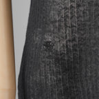 Christian Dior クリスチャンディオール / 美品 23AW Bee刺繍 フリル袖 リネンニット トップス / 324T03AM710 / size 44 (BLACK) レディース