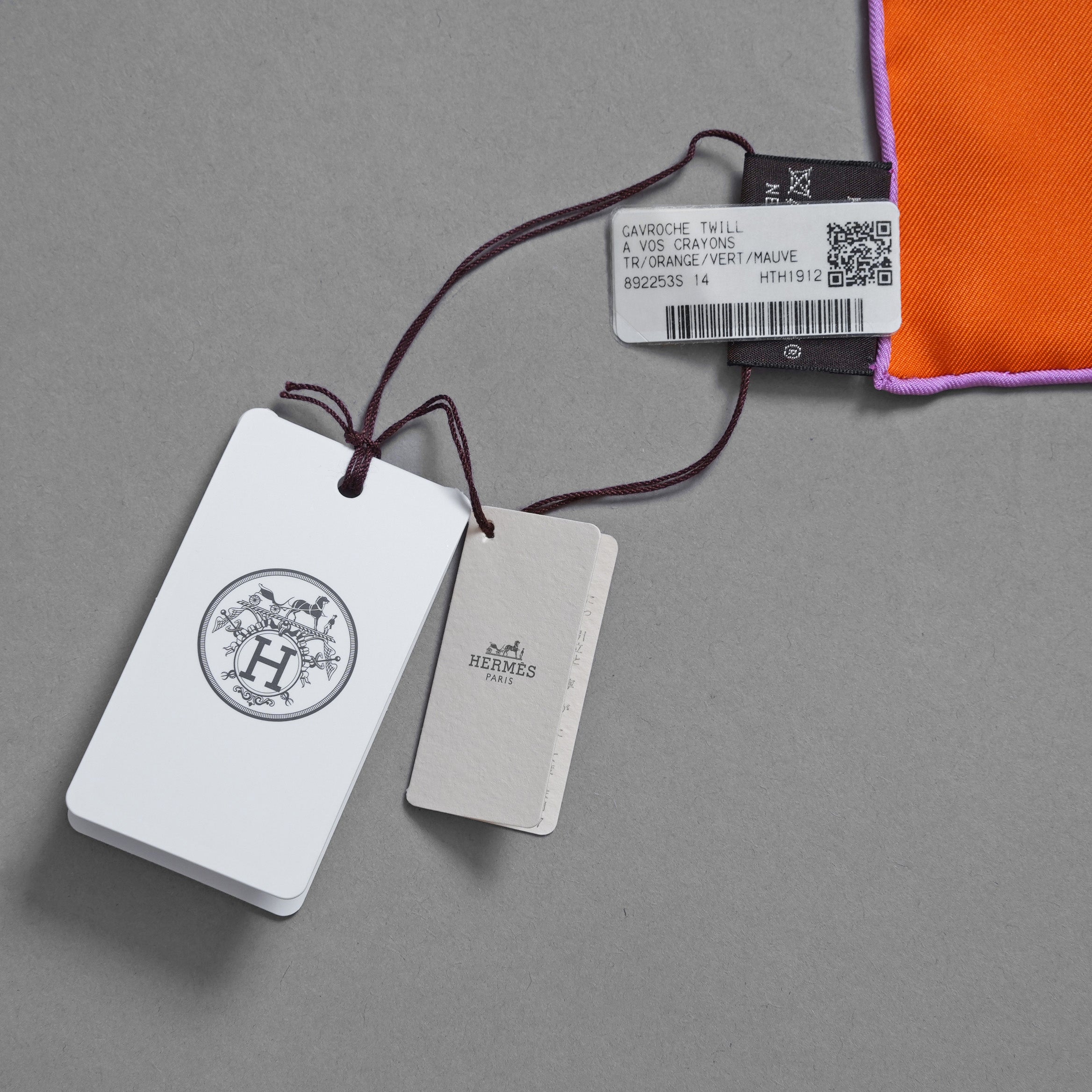 未使用 HERMES エルメス / カレ45 ア・ヴォ・クレヨン！ シルク スカーフ アクセサリー / size 45cm (ORANGE) 352070-izm