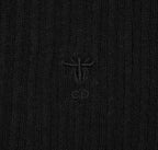 Christian Dior クリスチャンディオール / 美品 23AW Bee刺繍 フリル袖 リネンニット トップス / 324T03AM710 / size 44 (BLACK) レディース