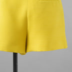 Christian Dior クリスチャンディオール / 美品 23AW CDクラスプ  スコート ウールシルク  / ショートパンツ / 341P45C1166 / size 42 (PEELA) イエロー レディース