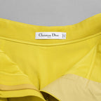 Christian Dior クリスチャンディオール / 美品 23AW CDクラスプ  スコート ウールシルク  / ショートパンツ / 341P45C1166 / size 42 (PEELA) イエロー レディース