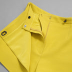 Christian Dior クリスチャンディオール / 美品 23AW CDクラスプ  スコート ウールシルク  / ショートパンツ / 341P45C1166 / size 42 (PEELA) イエロー レディース