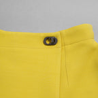 Christian Dior クリスチャンディオール / 美品 23AW CDクラスプ  スコート ウールシルク  / ショートパンツ / 341P45C1166 / size 42 (PEELA) イエロー レディース