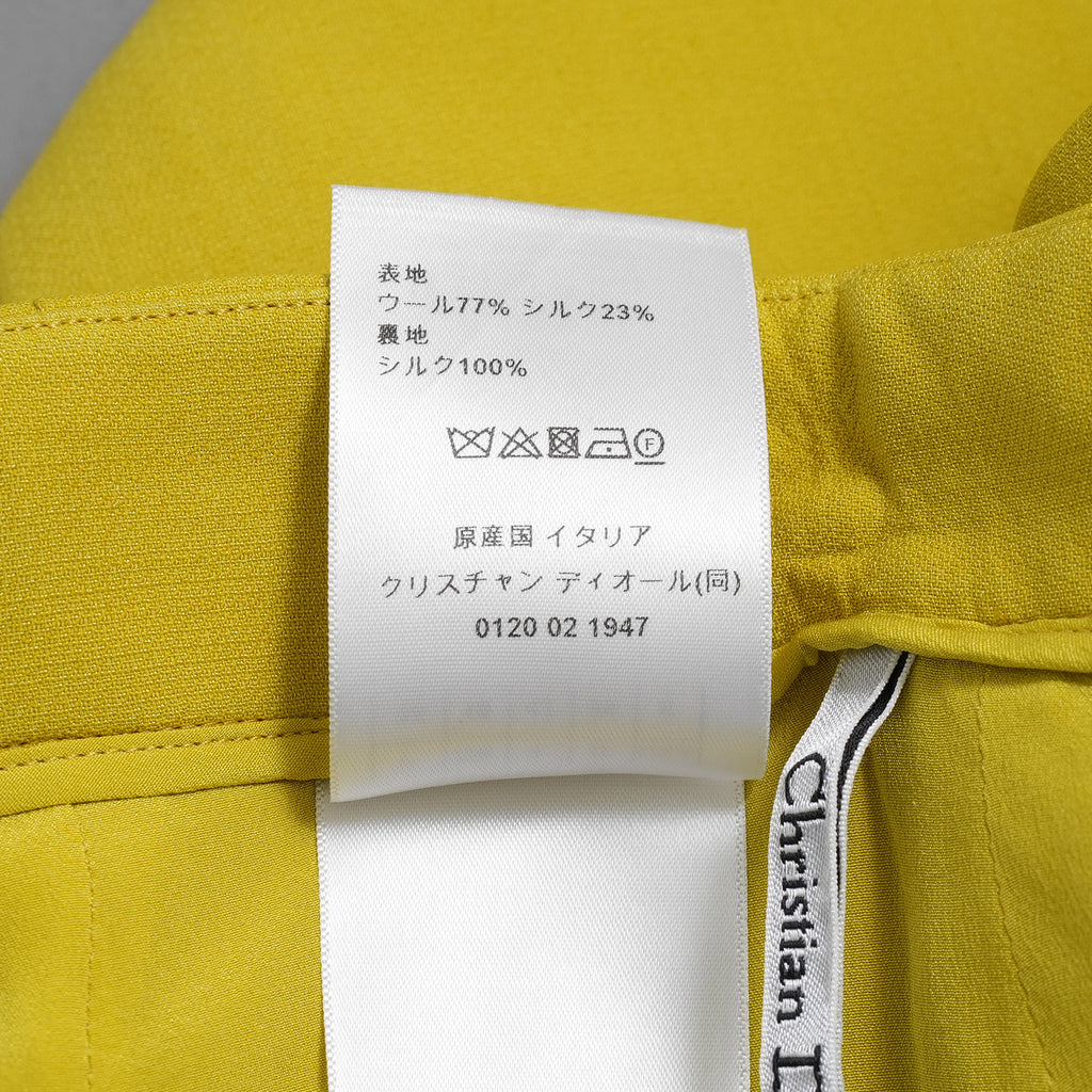 Christian Dior クリスチャンディオール / 美品 23AW CDクラスプ  スコート ウールシルク  / ショートパンツ / 341P45C1166 / size 42 (PEELA) イエロー レディース