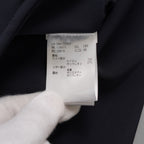 LANVIN COLLECTION x EMMETI ランバンコレクション エンメティ コラボ / 美品 23SS TALBOT パンチングレザー 切替 ライダースジャケット / size 48 (NAVY)