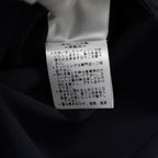 LANVIN COLLECTION x EMMETI ランバンコレクション エンメティ コラボ / 美品 23SS TALBOT パンチングレザー 切替 ライダースジャケット / size 48 (NAVY)