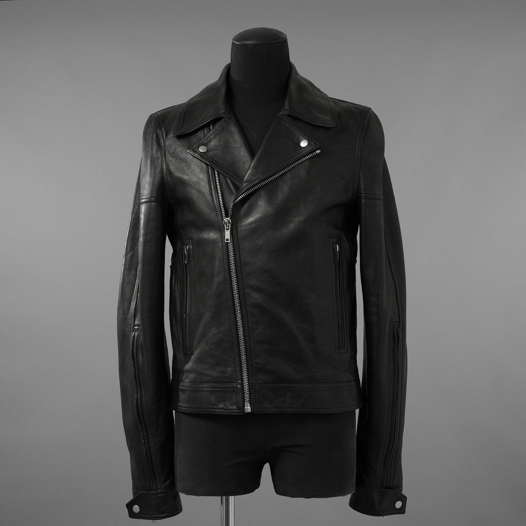 Rick Owens リックオウエンス / 極美品 23SS EDFU / DRACUBIKER ドラキュバイカー / ラムレザー ライダース ジャケット / RU01C4767 LNV / size 48 (BLACK)