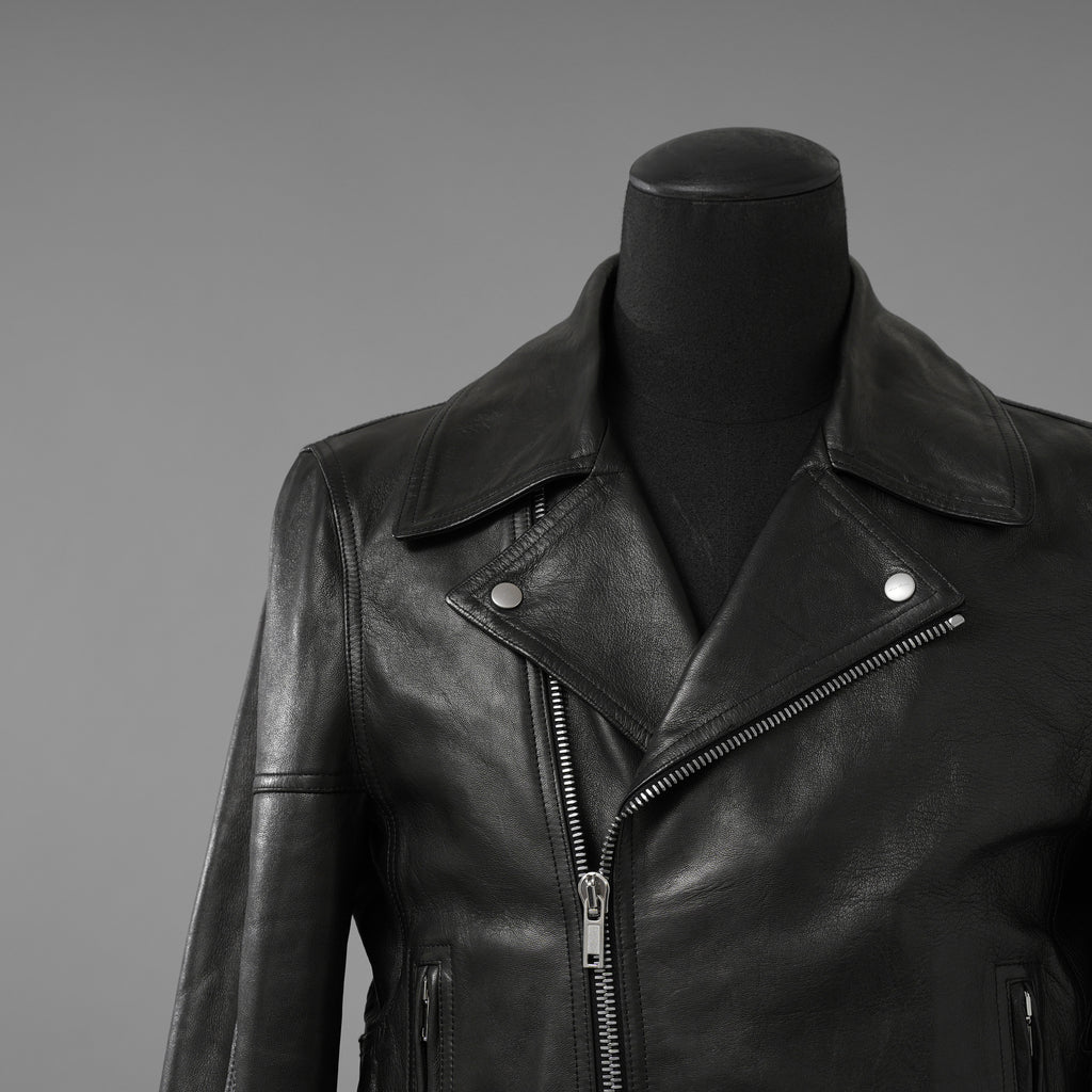 Rick Owens リックオウエンス / 極美品 23SS EDFU / DRACUBIKER ドラキュバイカー / ラムレザー ライダース ジャケット / RU01C4767 LNV / size 48 (BLACK)