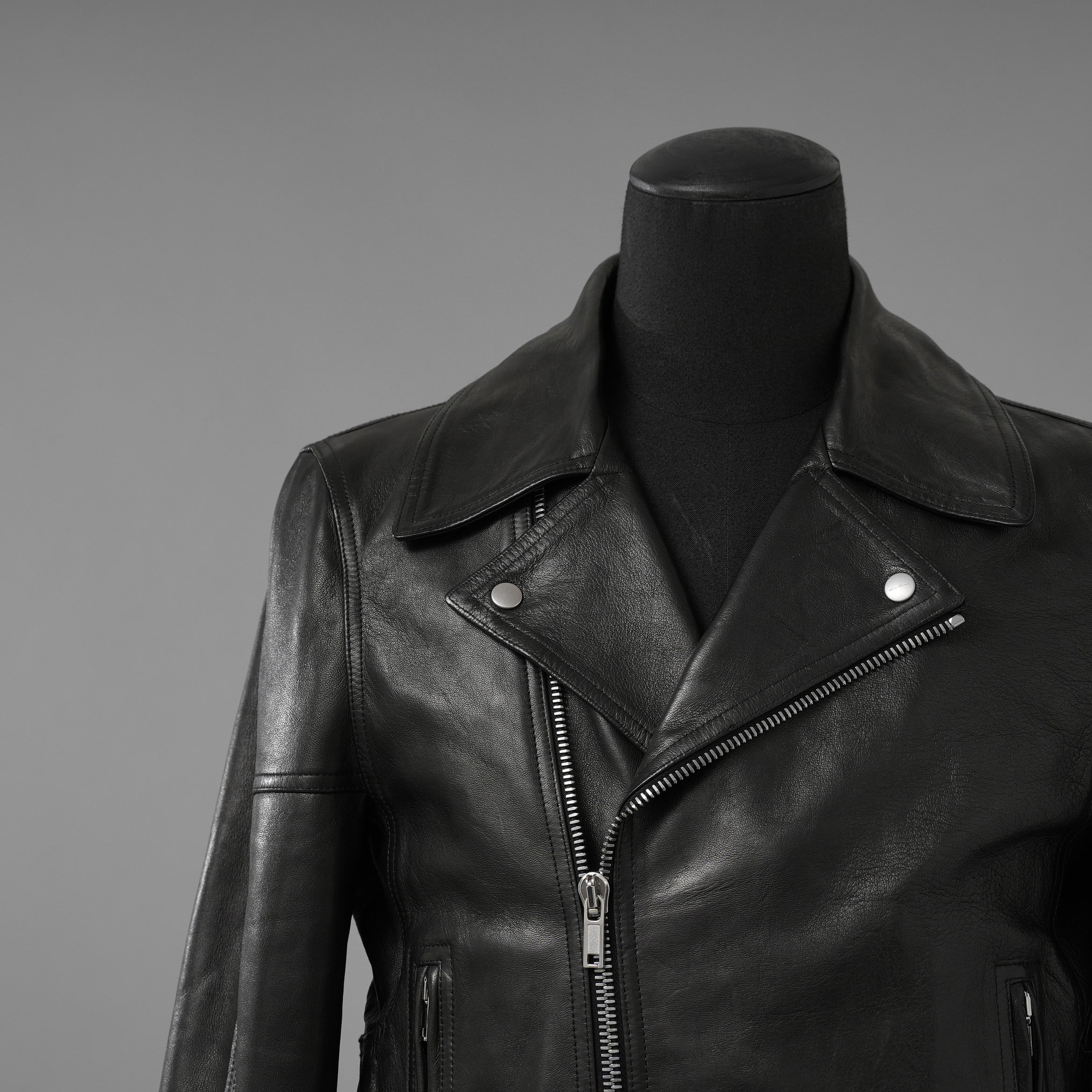 Rick Owens リックオウエンス / 極美品 23SS EDFU / DRACUBIKER ドラキュバイカー / ラムレザー ライダース ジャケット / RU01C4767 LNV / size 48 (BLACK)
