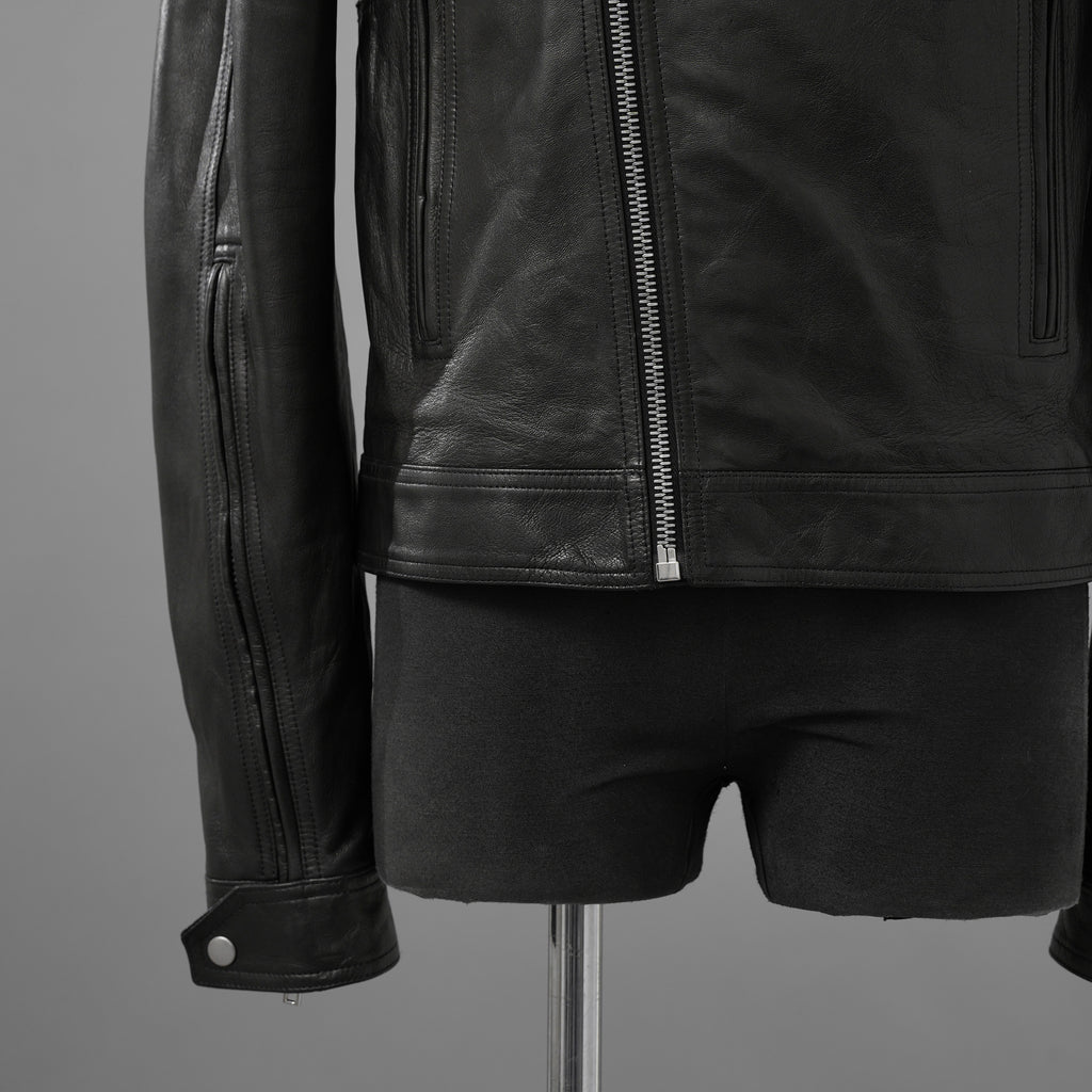 Rick Owens リックオウエンス / 極美品 23SS EDFU / DRACUBIKER ドラキュバイカー / ラムレザー ライダース ジャケット / RU01C4767 LNV / size 48 (BLACK)
