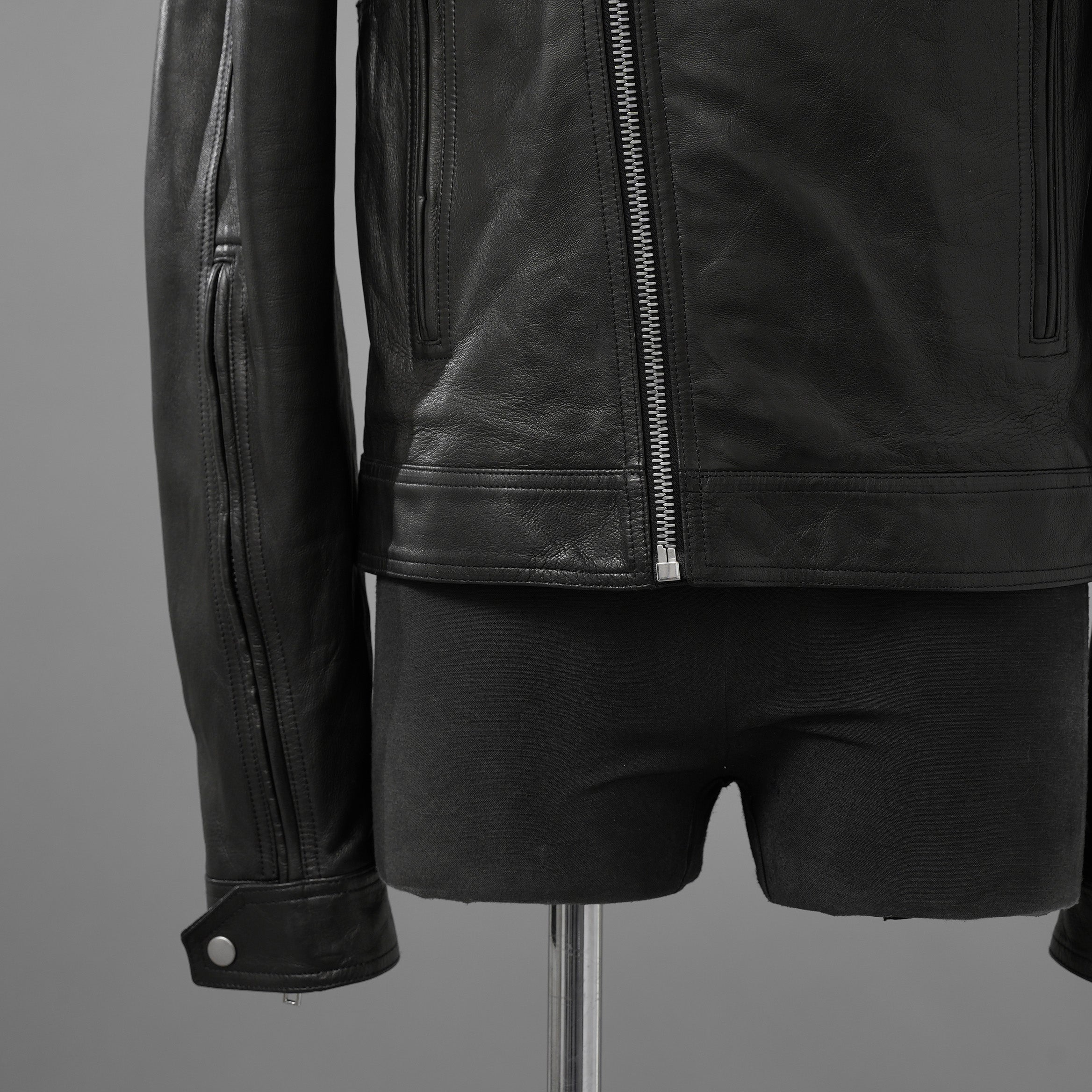 Rick Owens リックオウエンス / 極美品 23SS EDFU / DRACUBIKER ドラキュバイカー / ラムレザー ライダース ジャケット / RU01C4767 LNV / size 48 (BLACK)