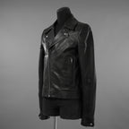 Rick Owens リックオウエンス / 極美品 23SS EDFU / DRACUBIKER ドラキュバイカー / ラムレザー ライダース ジャケット / RU01C4767 LNV / size 48 (BLACK)