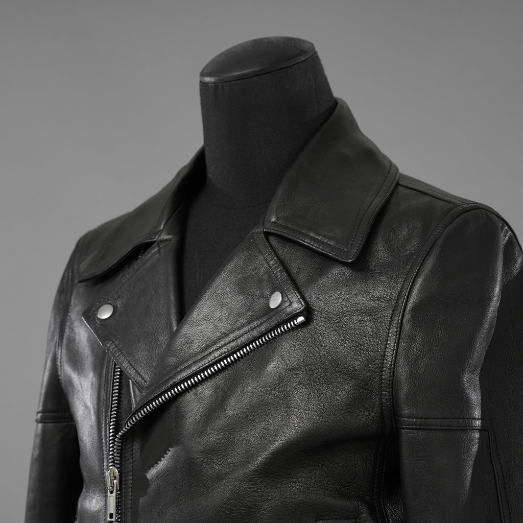 Rick Owens リックオウエンス / 極美品 23SS EDFU / DRACUBIKER ドラキュバイカー / ラムレザー ライダース ジャケット / RU01C4767 LNV / size 48 (BLACK)