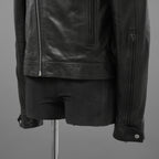 Rick Owens リックオウエンス / 極美品 23SS EDFU / DRACUBIKER ドラキュバイカー / ラムレザー ライダース ジャケット / RU01C4767 LNV / size 48 (BLACK)