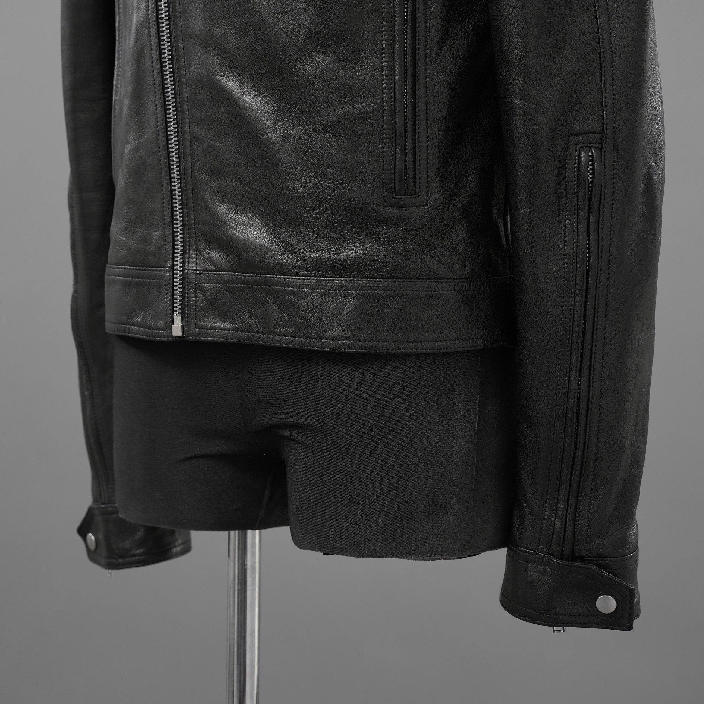 Rick Owens リックオウエンス / 極美品 23SS EDFU / DRACUBIKER ドラキュバイカー / ラムレザー ライダース ジャケット / RU01C4767 LNV / size 48 (BLACK)