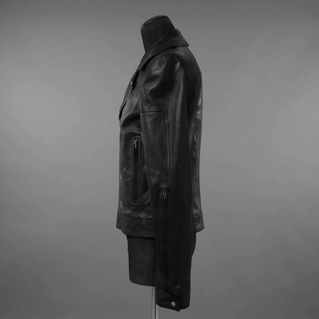 Rick Owens リックオウエンス / 極美品 23SS EDFU / DRACUBIKER ドラキュバイカー / ラムレザー ライダース ジャケット / RU01C4767 LNV / size 48 (BLACK)