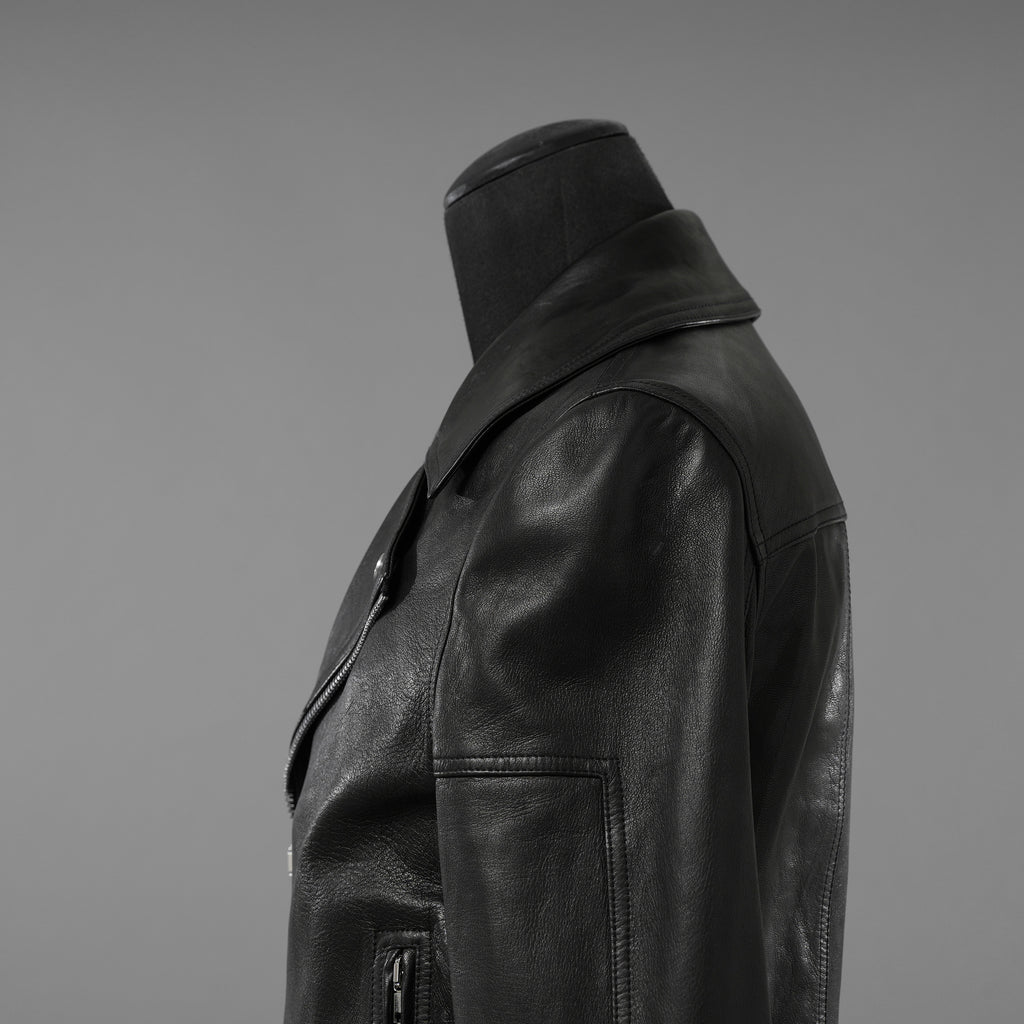 Rick Owens リックオウエンス / 極美品 23SS EDFU / DRACUBIKER ドラキュバイカー / ラムレザー ライダース ジャケット / RU01C4767 LNV / size 48 (BLACK)