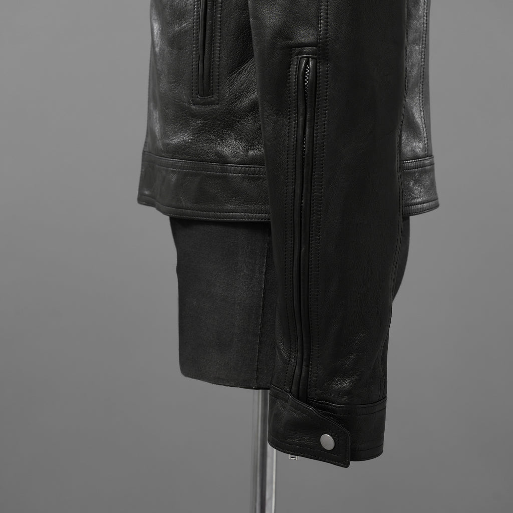 Rick Owens リックオウエンス / 極美品 23SS EDFU / DRACUBIKER ドラキュバイカー / ラムレザー ライダース ジャケット / RU01C4767 LNV / size 48 (BLACK)