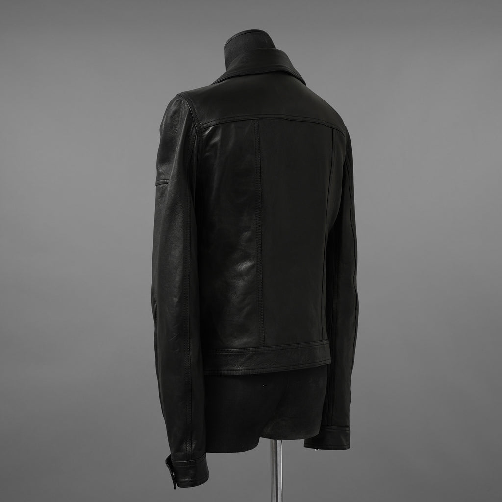 Rick Owens リックオウエンス / 極美品 23SS EDFU / DRACUBIKER ドラキュバイカー / ラムレザー ライダース ジャケット / RU01C4767 LNV / size 48 (BLACK)