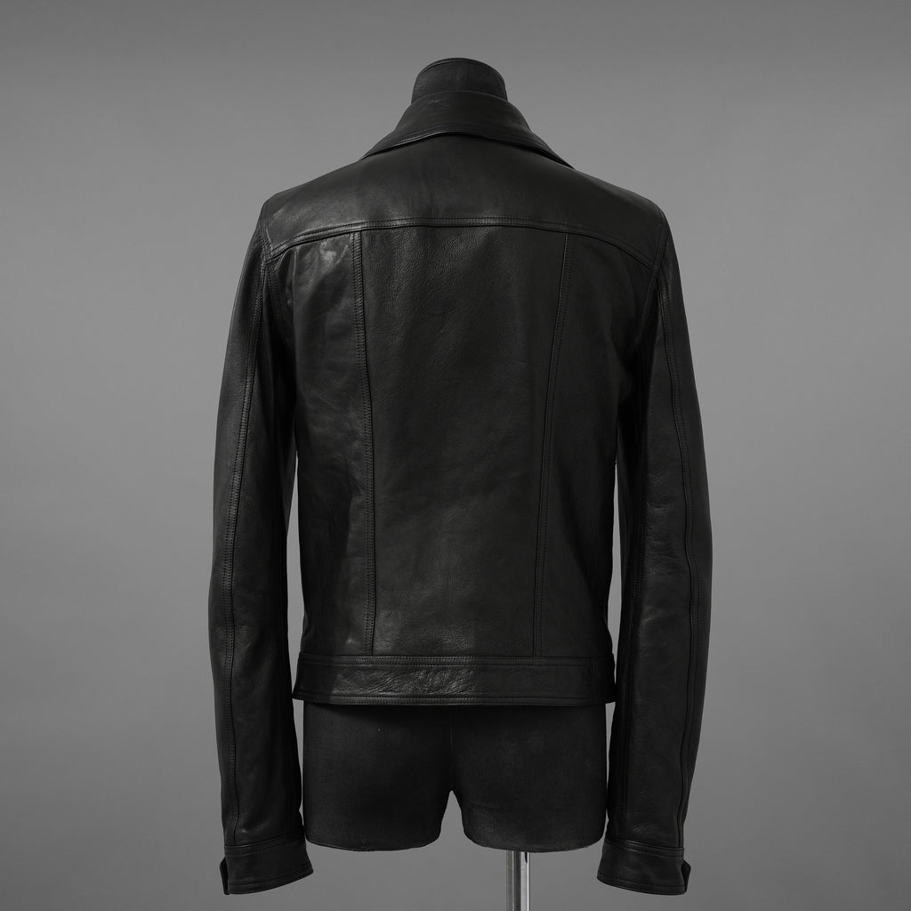 Rick Owens リックオウエンス / 極美品 23SS EDFU / DRACUBIKER ドラキュバイカー / ラムレザー ライダース ジャケット / RU01C4767 LNV / size 48 (BLACK)