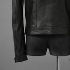 Rick Owens リックオウエンス / 極美品 23SS EDFU / DRACUBIKER ドラキュバイカー / ラムレザー ライダース ジャケット / RU01C4767 LNV / size 48 (BLACK)
