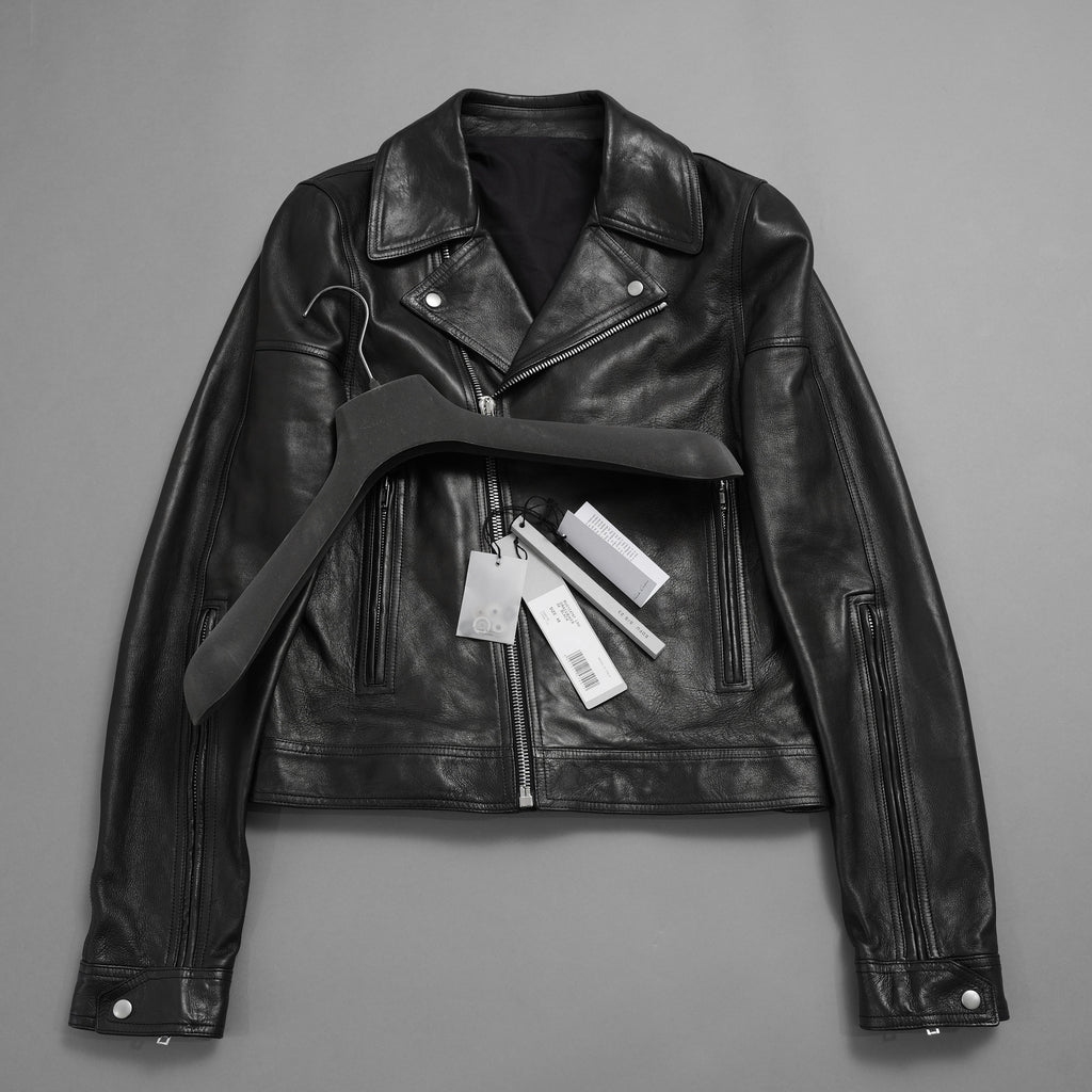 Rick Owens リックオウエンス / 極美品 23SS EDFU / DRACUBIKER ドラキュバイカー / ラムレザー ライダース ジャケット / RU01C4767 LNV / size 48 (BLACK)