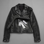 Rick Owens リックオウエンス / 極美品 23SS EDFU / DRACUBIKER ドラキュバイカー / ラムレザー ライダース ジャケット / RU01C4767 LNV / size 48 (BLACK)