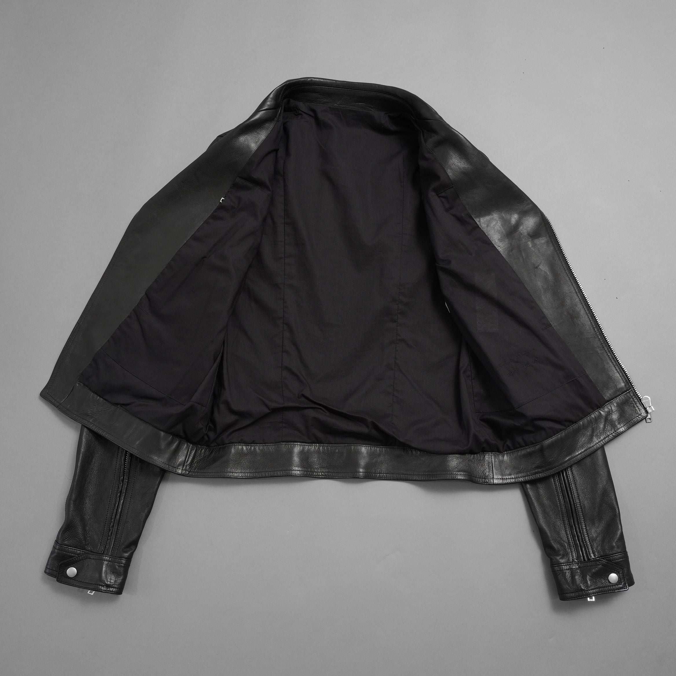 Rick Owens リックオウエンス / 極美品 23SS EDFU / DRACUBIKER ドラキュバイカー / ラムレザー ライダース ジャケット / RU01C4767 LNV / size 48 (BLACK)