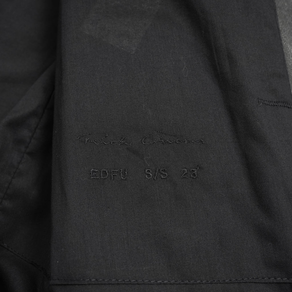 Rick Owens リックオウエンス / 極美品 23SS EDFU / DRACUBIKER ドラキュバイカー / ラムレザー ライダース ジャケット / RU01C4767 LNV / size 48 (BLACK)