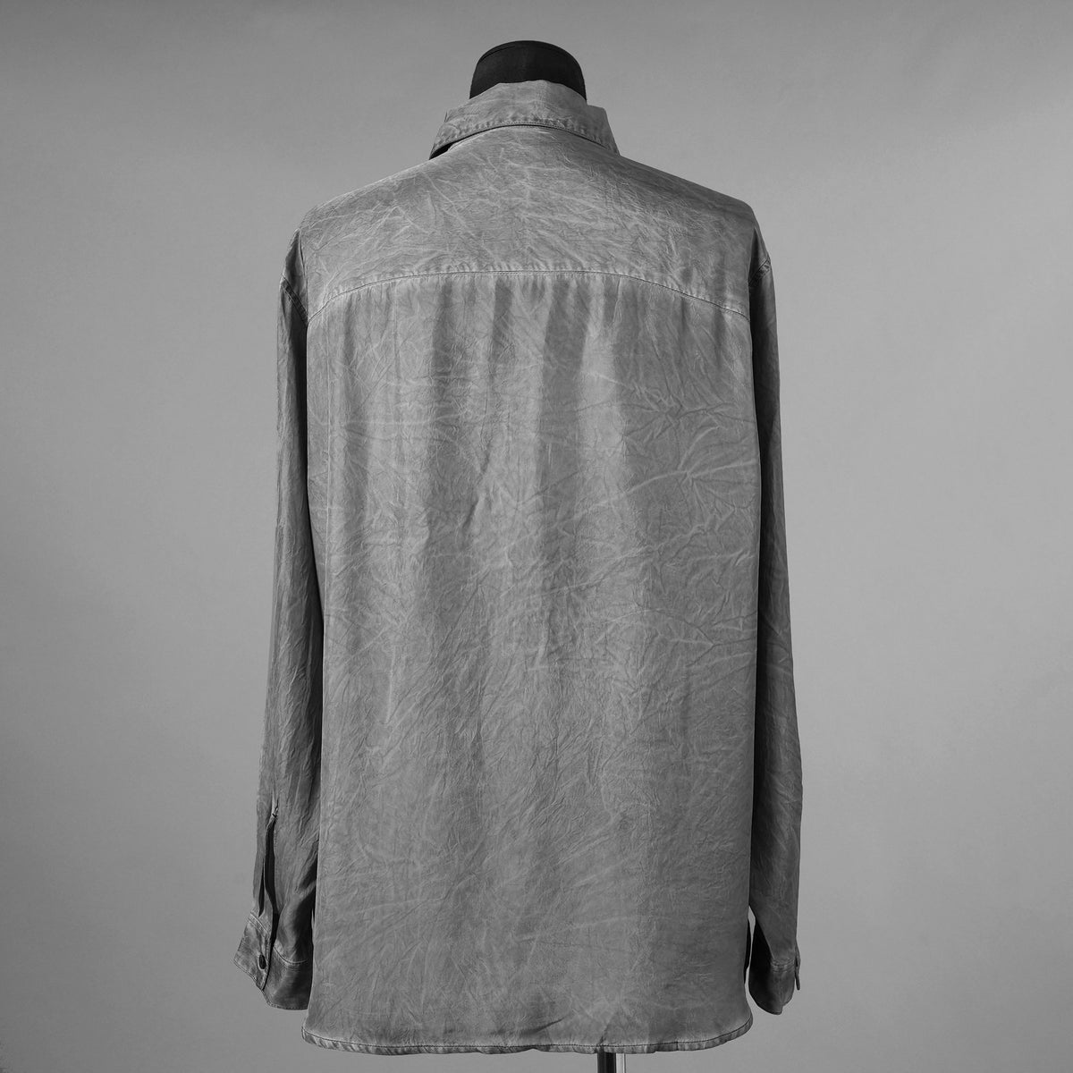 DIESEL ディーゼル / 美品 24AW S-LEON シワ加工 長袖シャツ / A166920CMBB / size 46 (GRAY) 352079-in-ue