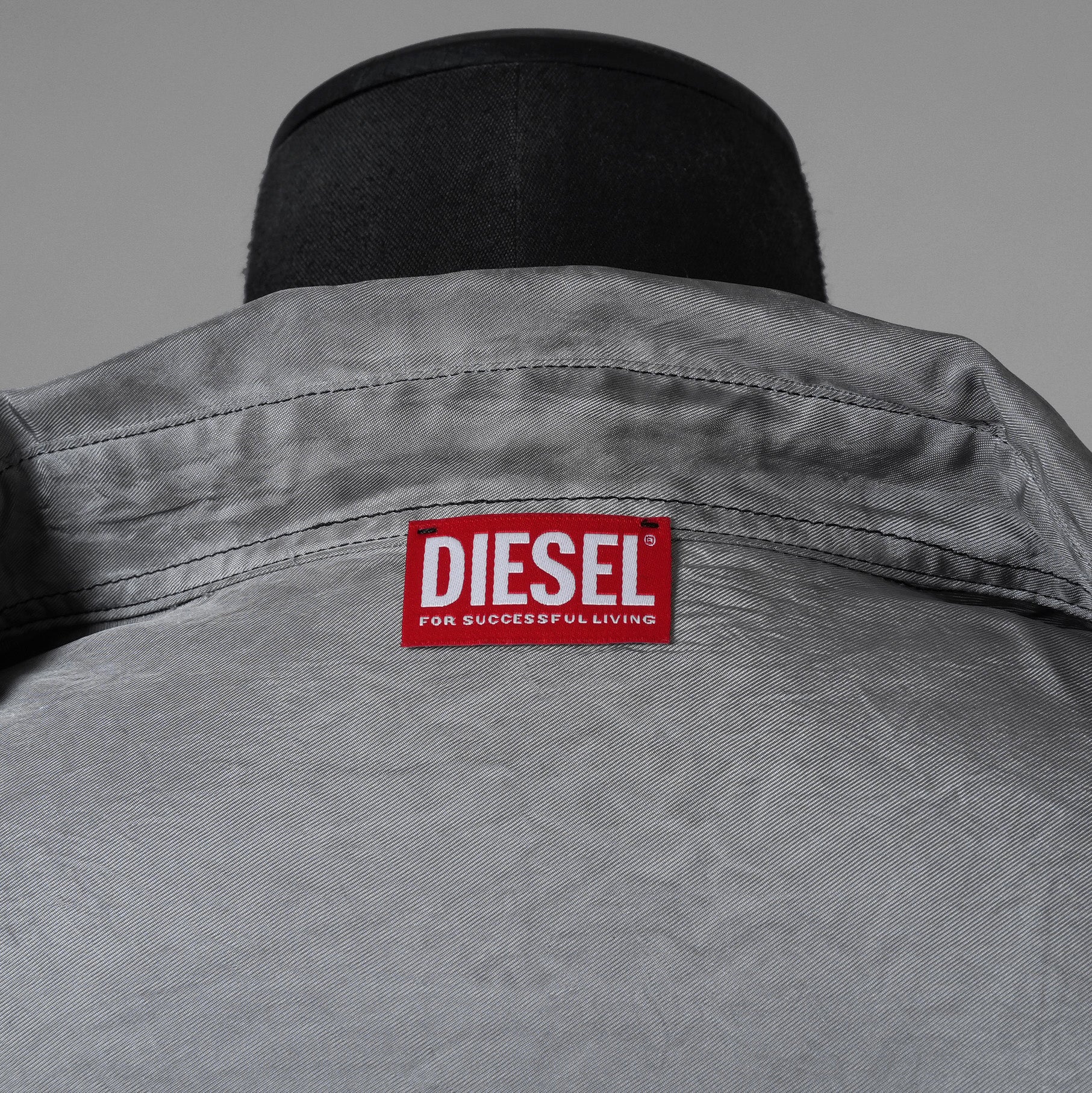 DIESEL ディーゼル / 美品 24AW S-LEON シワ加工 長袖シャツ / A166920CMBB / size 46 (GRAY) 352079-in-ue