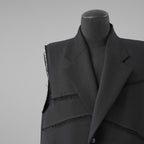 NAMACHEKO ナマチェコ / 美品 24SS ノースリーブ ロング ジャケット BACKBLAZER / NS24 302 N2039 / size XS (BLACK)