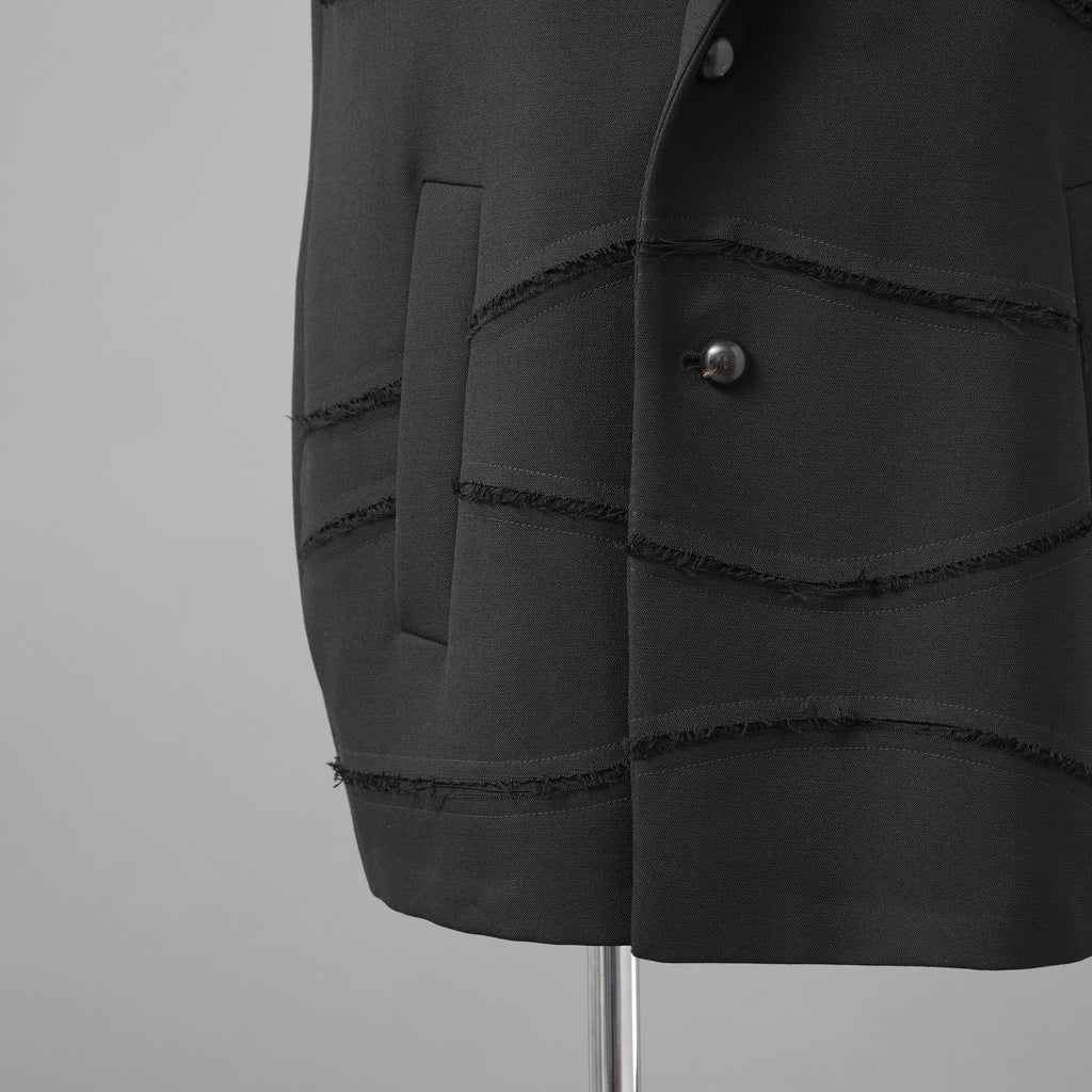 NAMACHEKO ナマチェコ / 美品 24SS ノースリーブ ロング ジャケット BACKBLAZER / NS24 302 N2039 / size XS (BLACK)