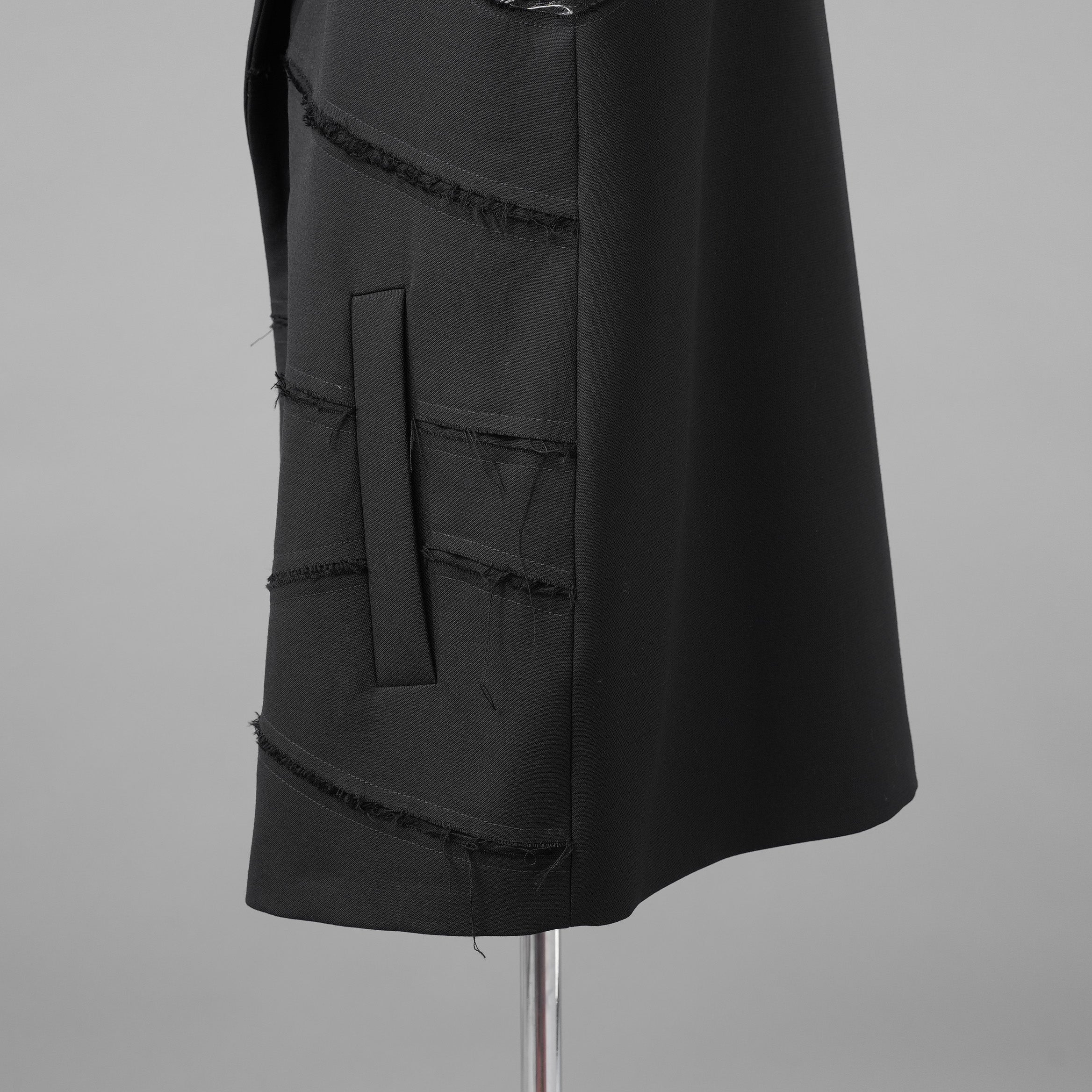 NAMACHEKO ナマチェコ / 美品 24SS ノースリーブ ロング ジャケット BACKBLAZER / NS24 302 N2039 / size XS (BLACK)