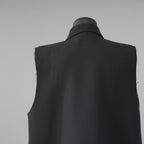 NAMACHEKO ナマチェコ / 美品 24SS ノースリーブ ロング ジャケット BACKBLAZER / NS24 302 N2039 / size XS (BLACK)