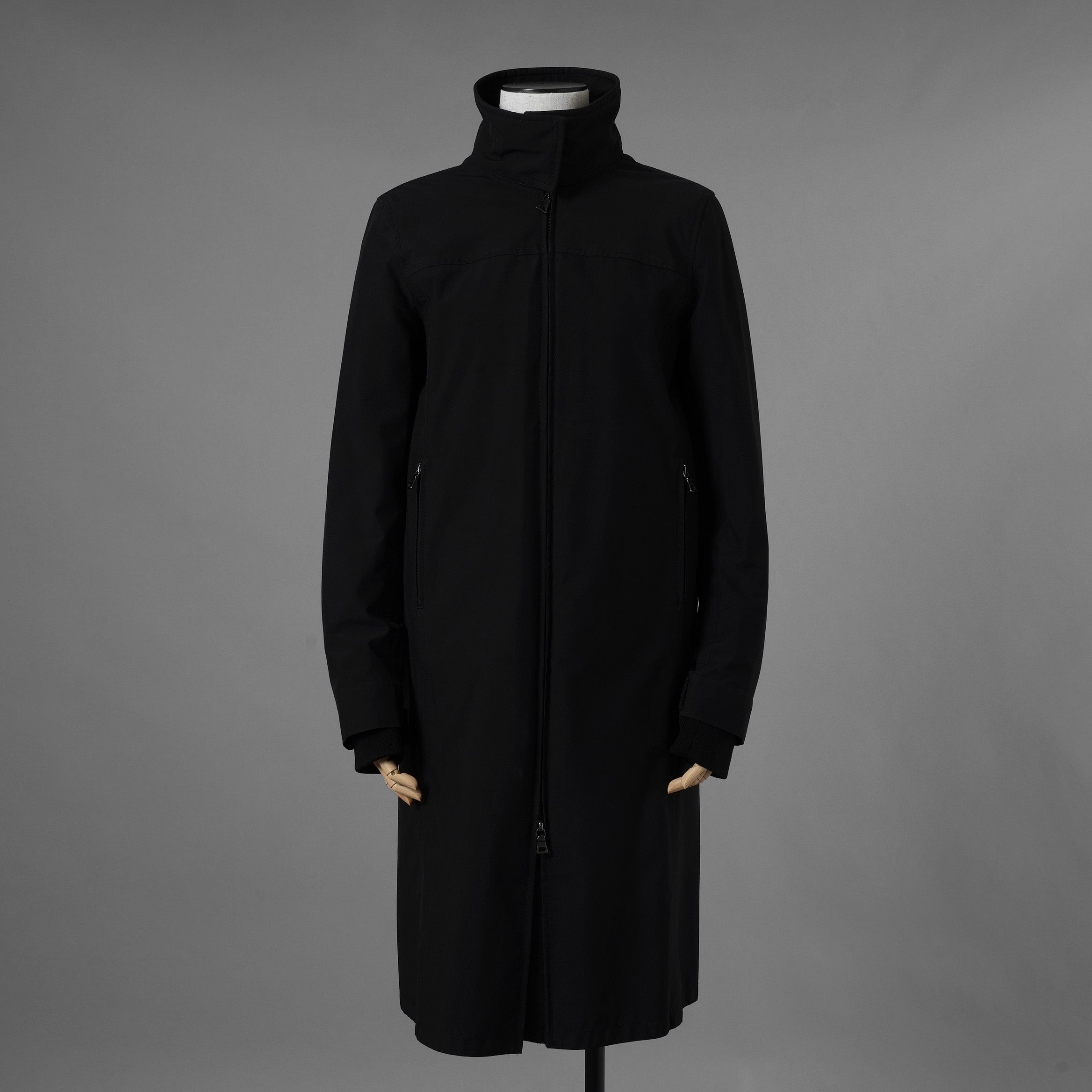 PRADA SPORT プラダ スポーツ / GORE-TEX ロング ナイロンコート 3WAYコート アウター / 280211 / size 38 (BLACK) 352077-yng
