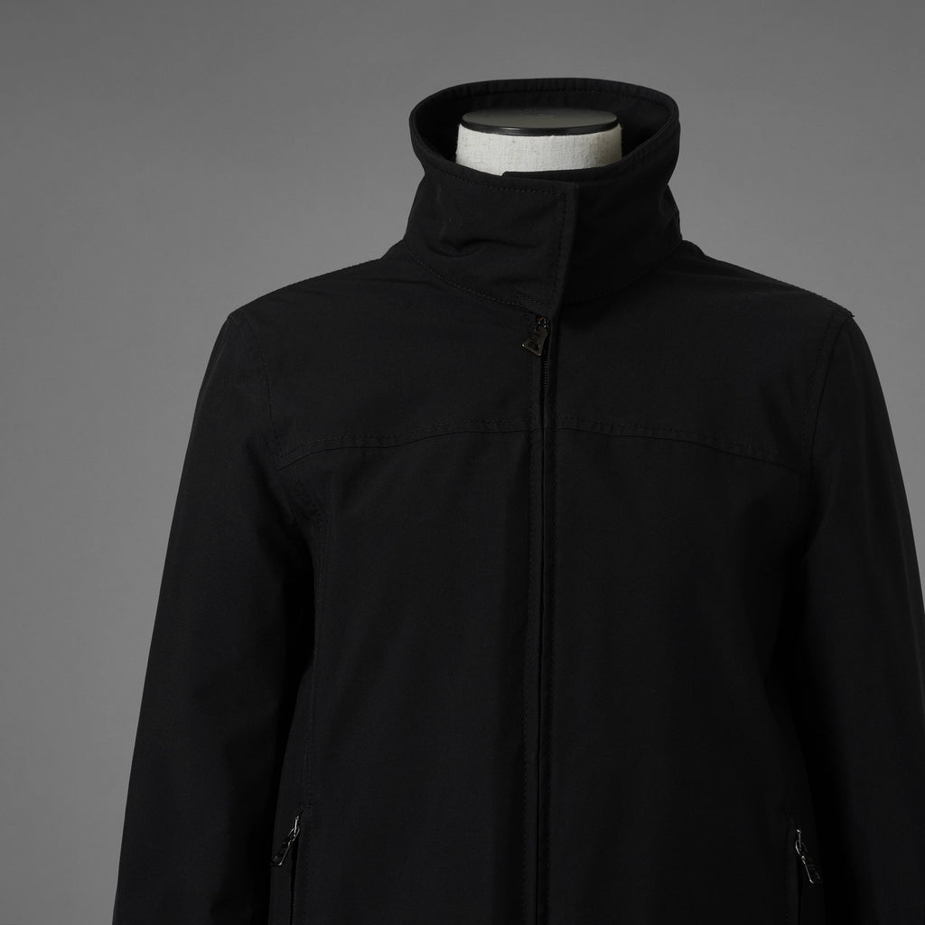 PRADA SPORT プラダ スポーツ / GORE-TEX ロング ナイロンコート 3WAYコート アウター / 280211 / size 38 (BLACK) 352077-yng