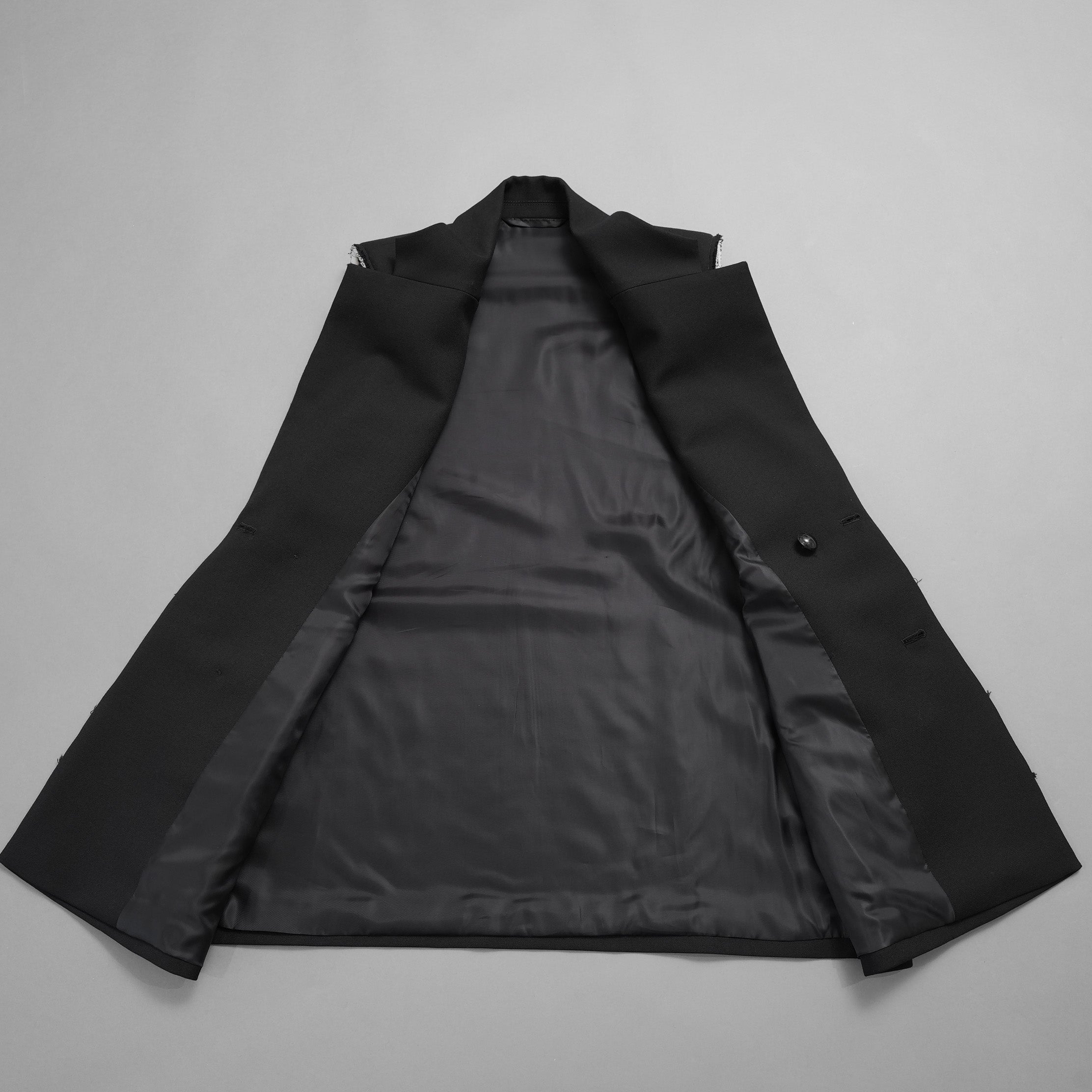 NAMACHEKO ナマチェコ / 美品 24SS ノースリーブ ロング ジャケット BACKBLAZER / NS24 302 N2039 / size XS (BLACK)