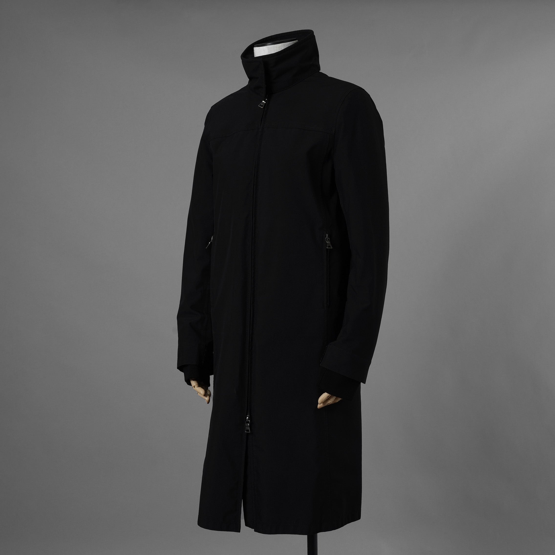 PRADA SPORT プラダ スポーツ / GORE-TEX ロング ナイロンコート 3WAYコート アウター / 280211 / size 38 (BLACK) 352077-yng